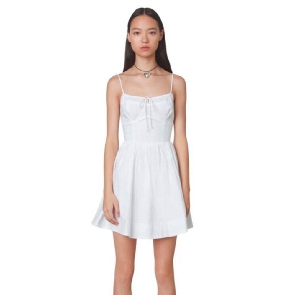 NIA The Brand Amalfi White Spaghetti-Strap Dress
